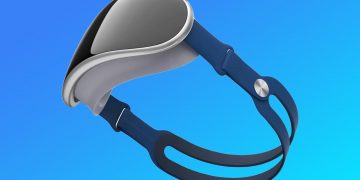 Apple mixed reality glasses render - bottom view.